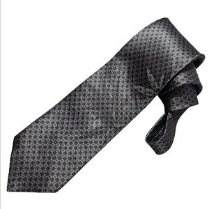 Brioni Silk Jacquard Tie Italy Iridescent Botanical Geometric Luxury Necktie XL